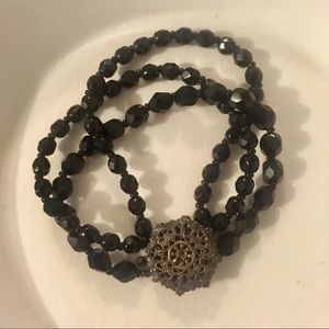 Miriam Haskell Onyx Bracelet